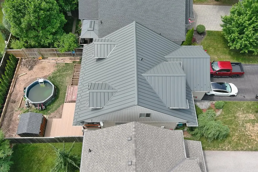 Residential Roof Replacement - Gray Shingles - New Shingle Installation